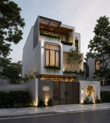 Mẫu thiết kế nhà phố 4 tầng hiện đại