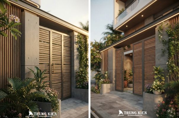 Mẫu Nhà Phố Hiện Đại 3 Tầng Bo Cong