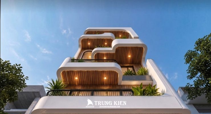 Mẫu Nhà Phố Hiện Đại 1 Trệt 3 Lầu Sân Thượng