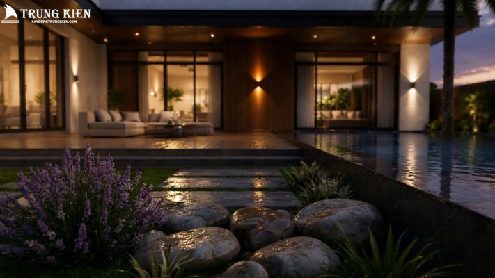 nhà vườn hiện đại 1 tầng