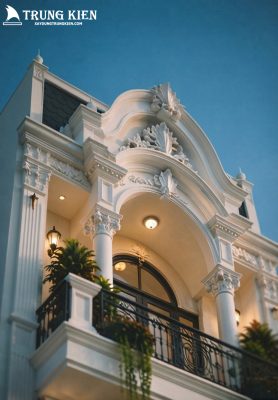 Mẫu Nhà Phố Tân Cổ Điển 4 Tầng