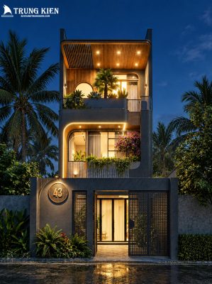 mẫu nhà phố 3 tầng