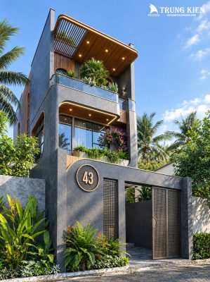 mẫu nhà phố 3 tầng