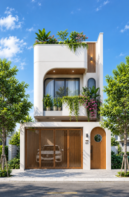 mẫu nhà phố 3 tầng đẹp